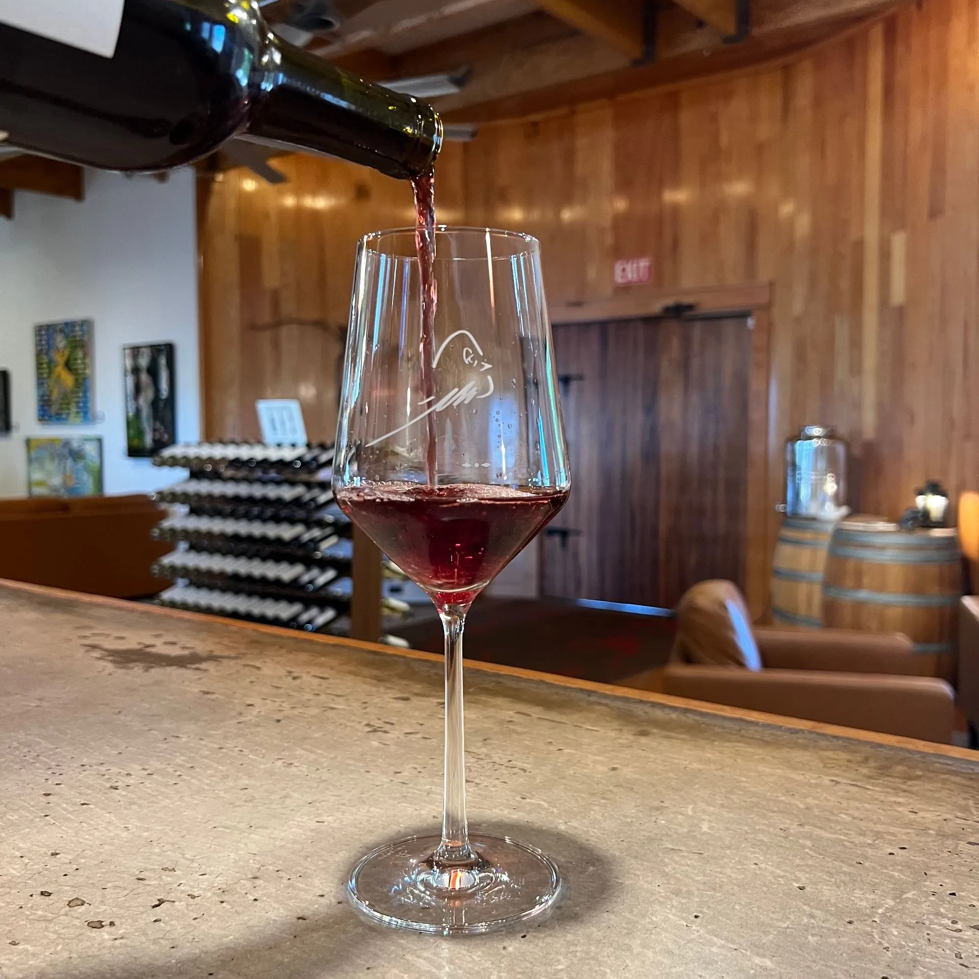 Wine being poured at Hilmy Cellars